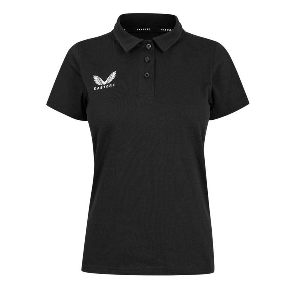 Castore Womens/Ladies Logo Collared Polo Shirt / Caviar